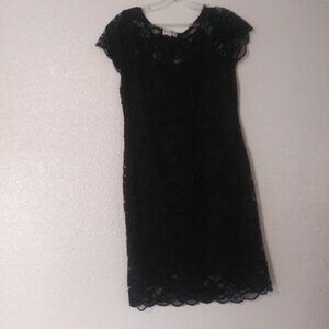 Cisono women's XL black lace dress